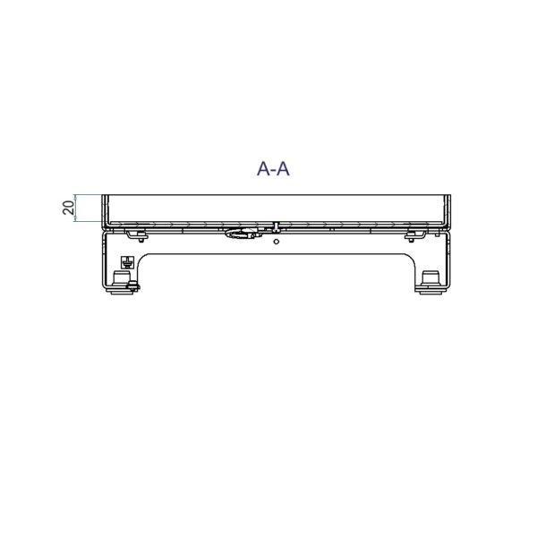 Produktbild UBD 264 205  -  Unterflur-Bodendose UBD 260 inkl. Blinddeckel mit Kante, geschlossen, und 20mm Vertiefung
